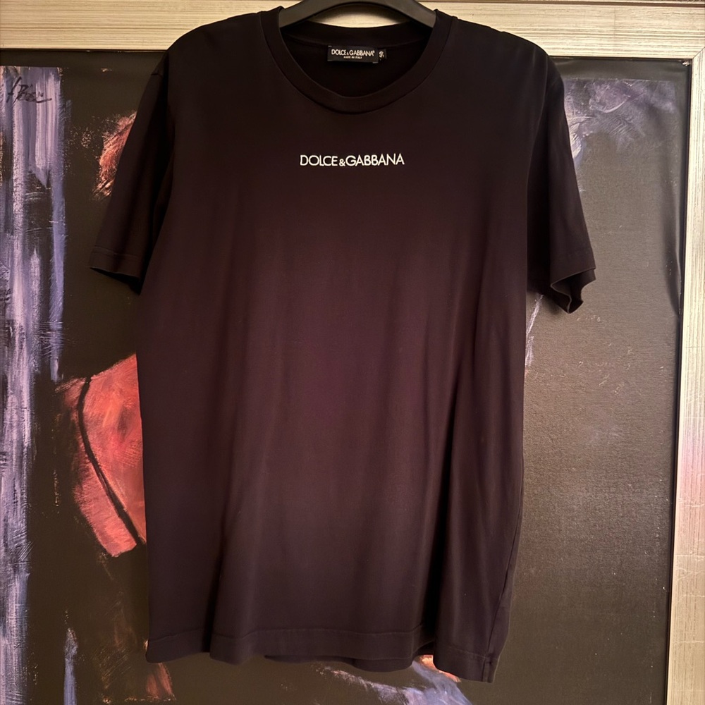 Dolce & Gabbana Black Tee with Logo